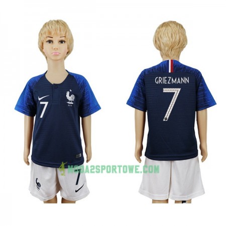 Koszulka Francja Griezmann 7 Dziecięcy Mistrzostwa Świata 2018 Domowe Stroje Piłkarskie